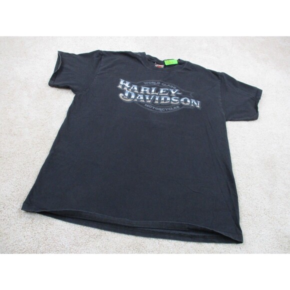 Harley Davidson Shirt Men Large Black Las Vegas Nevada Biker Motorcycle Mechanic - Picture 4 of 11
